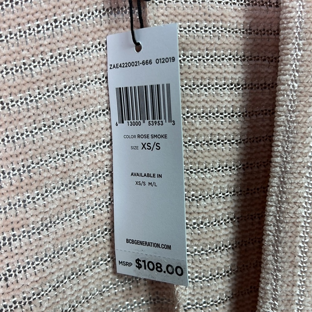 Nwt Bcbgeneration Rose Smoke Open Front Blanket K… - image 6